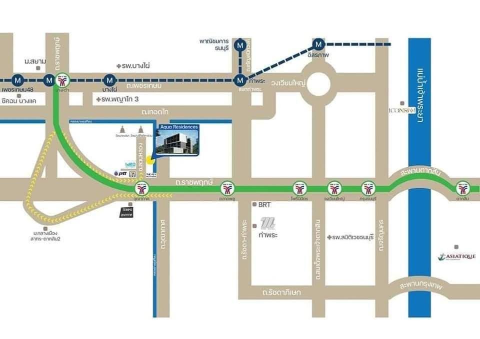Aqua Residences อควา เรสซิเดนซ์ ห้องพักใหม่ให้เช่า ติดรถไฟฟ้าสถานีวุฒากาศ Бангкок Екстер'єр фото